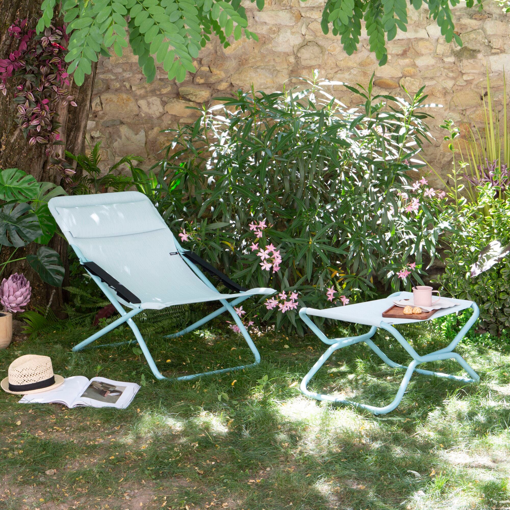 Reposapiés plegable/Taburete - Next - Batyline® Duo - Azul Mistral Blue