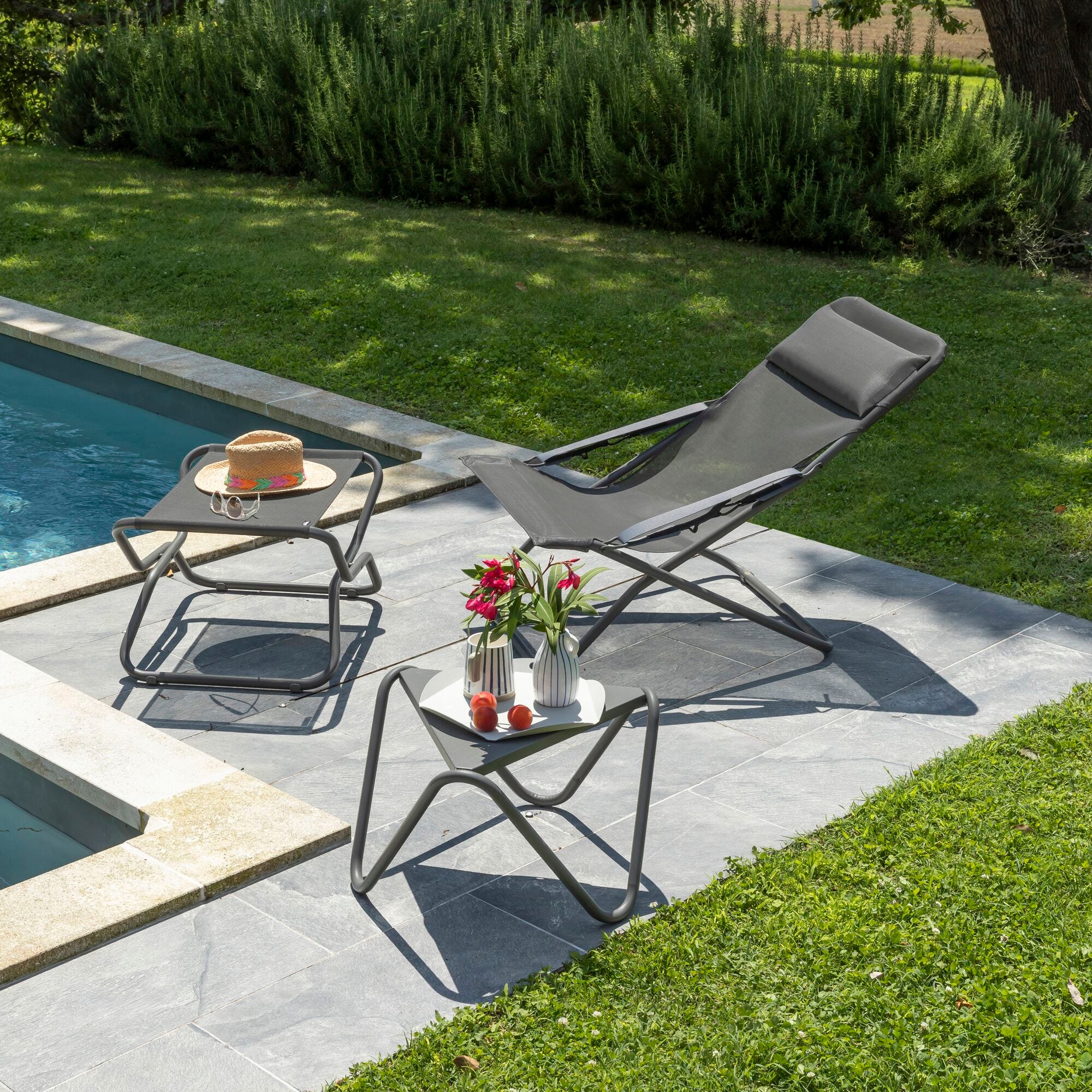 Hamaca plegable multi-posición - Transabed - Batyline® Iso - Marrón Graphite