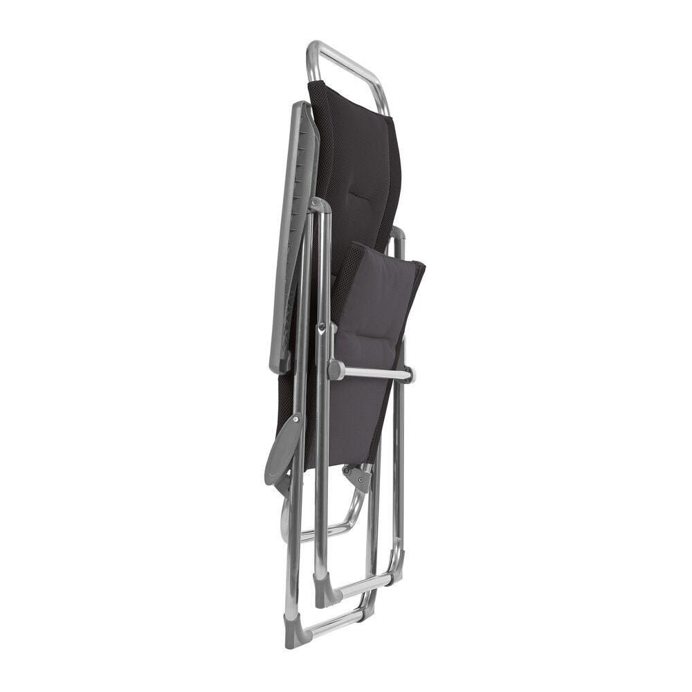 Butaca plegable acolchada multi-posición - Alu Cham - AirComfort® - Negro Acier